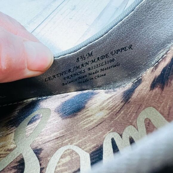 Sam Edelman Frances Leopard Glitter Block Heel Pump Size 8.5 - Picture 9 of 10